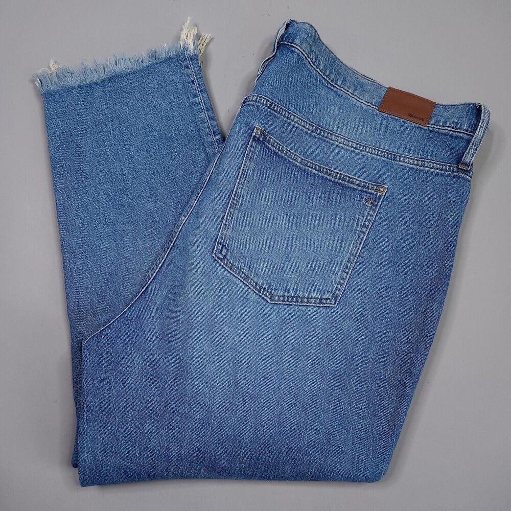 Madewell The Perfect Vintage Crop Jean Fringe Y2k 90s Stretch (37) 48x26.5